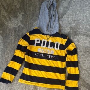 Polo by Ralph Lauren Yellow and Black Striped Sweatshirt